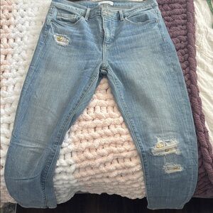 LOFT Light Blue Distressed Boyfriend Jeans